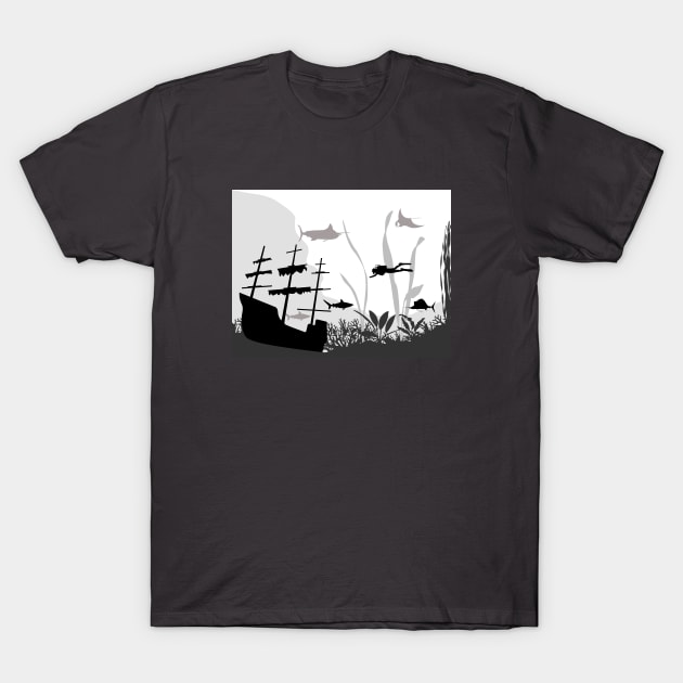 Sunken ship T-Shirt by Viktoria1703